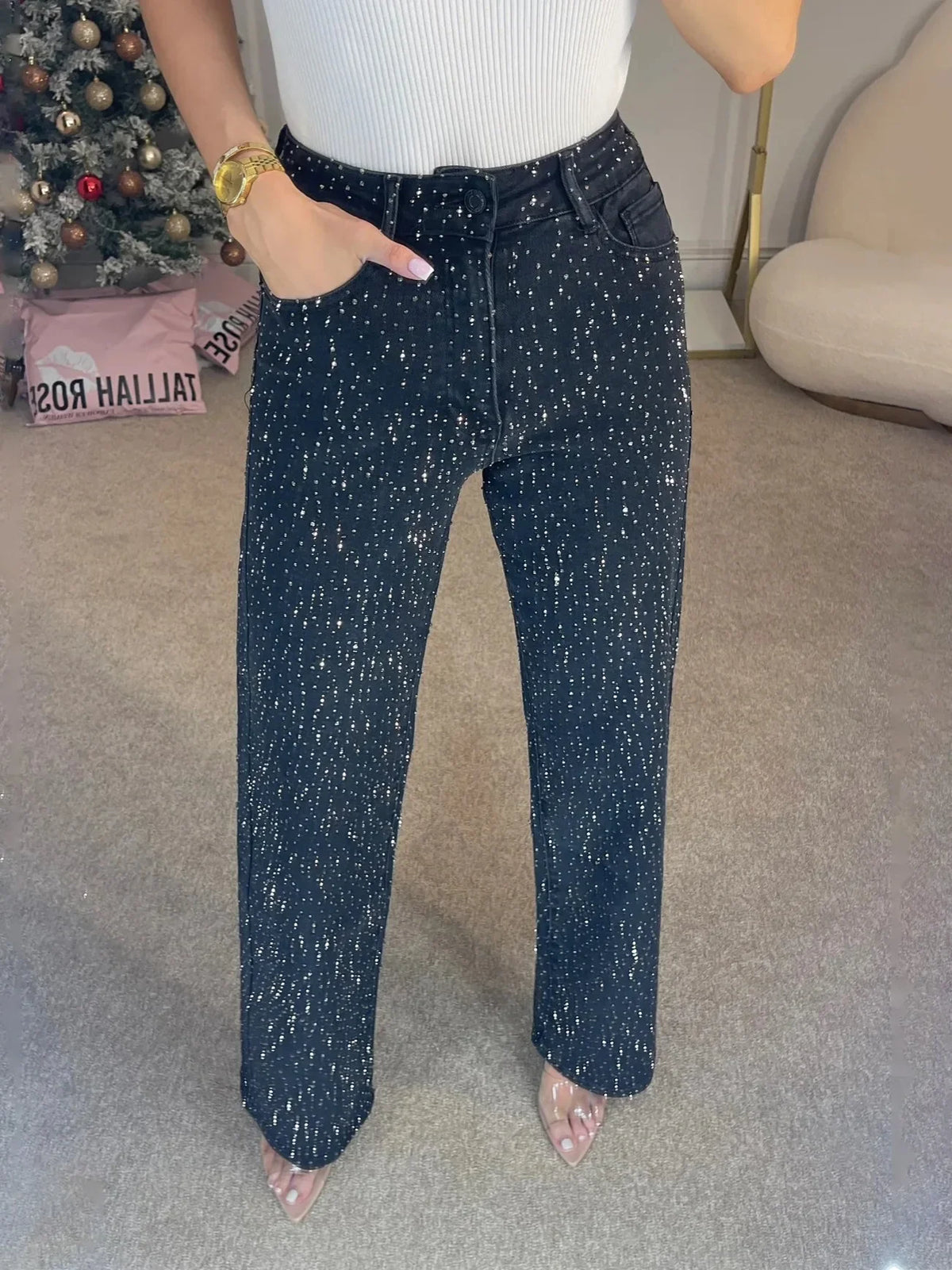 Jeans Straight Diamonds