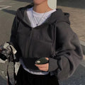Skyline Zip Cropped Hoodie