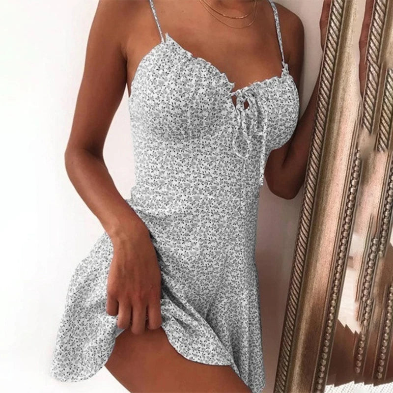 Strap Floral Print dress